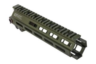 Geissele Automatics MK8 Super Modular Rail with olive drab green finish, 9.3"